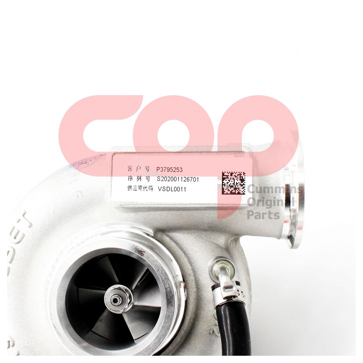 Турбокомпрессор HE200WG для двигателя Cummins ISF 3.8L 3795253, 5326613