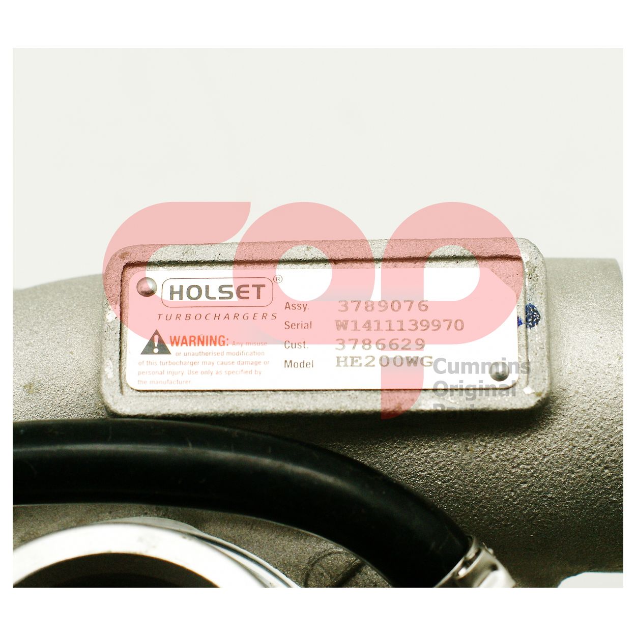 Турбокомпрессор HE200WG производства Holset для двигателя Cummins ISF 3.8L 3789077, 5255163