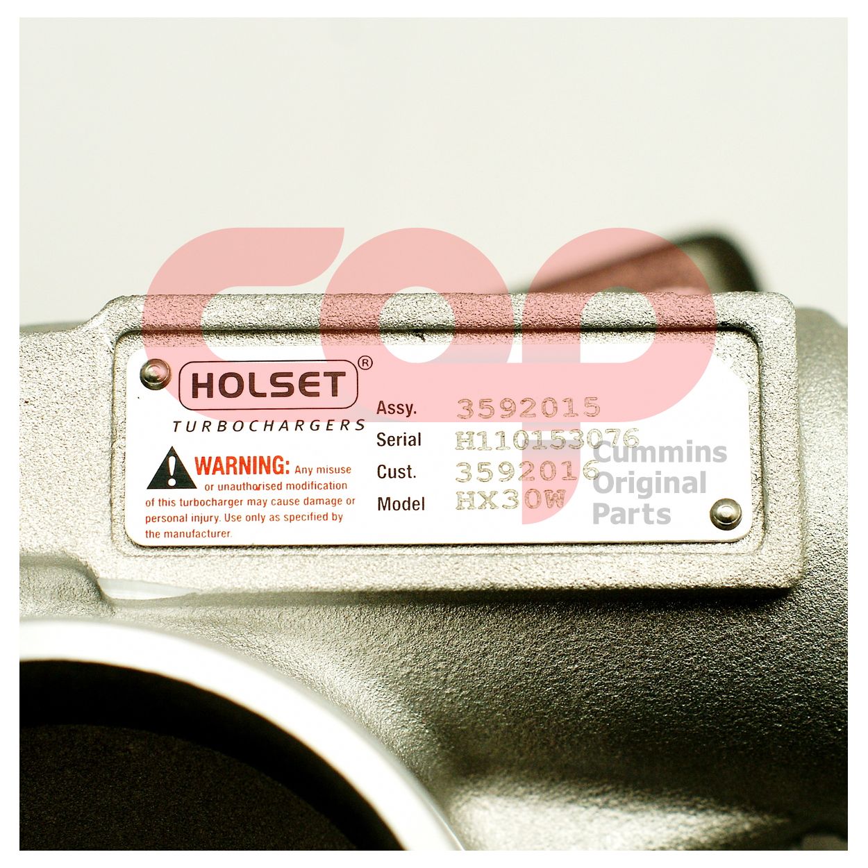 Турбокомпрессор Holset HX30 Cummins B Series 3800709