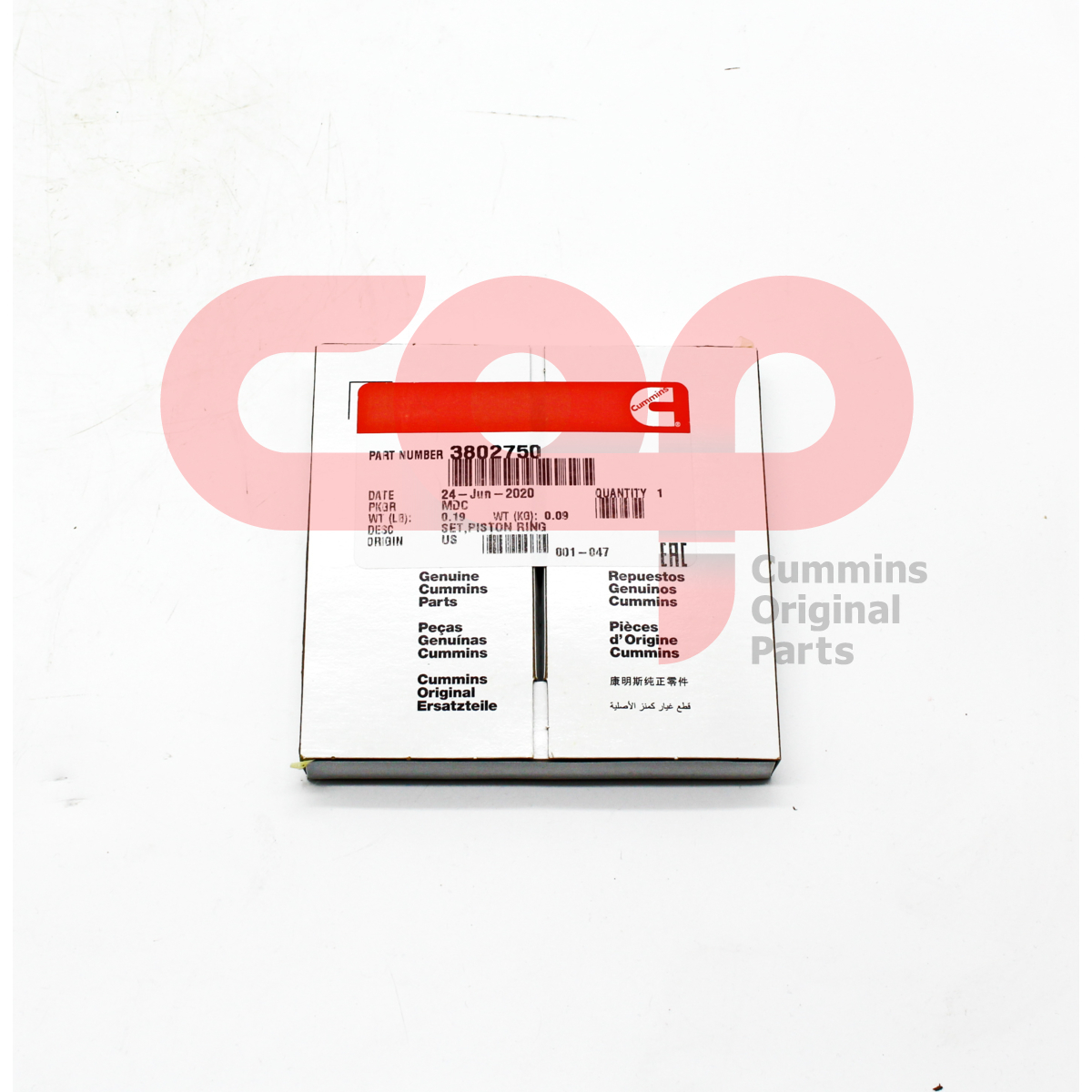 Поршень в сборе для двигателя Cummins B Series 3802757